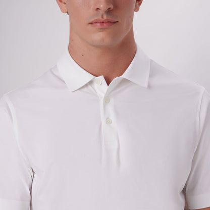 Bugatchi Victor Solid OoohCotton® Polo White