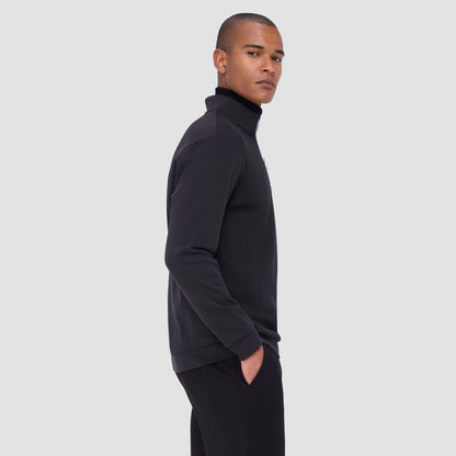 Bugatchi Beehive Quarter-Zip Pullover Black