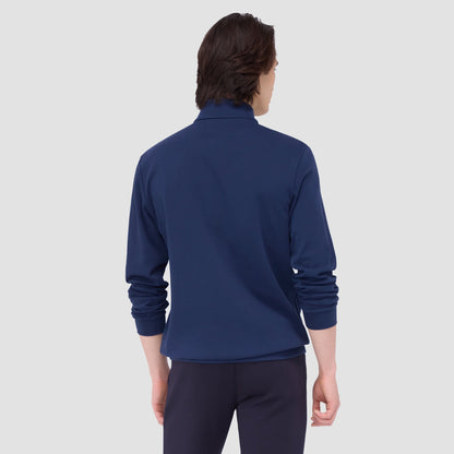 Bugatchi Beehive Quarter-Zip Pullover Navy