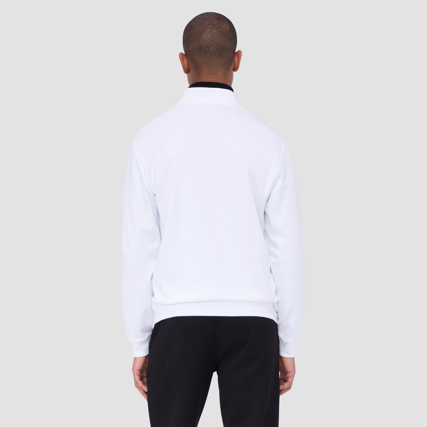 Bugatchi Beehive Quarter-Zip Pullover White