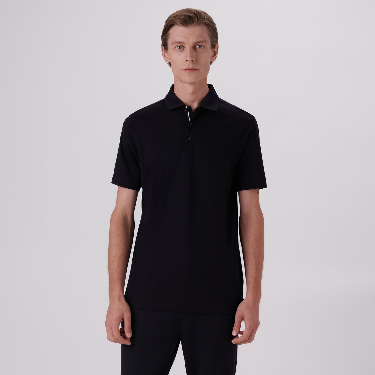Bugatchi Hendrix Solid Polo Shirt Black