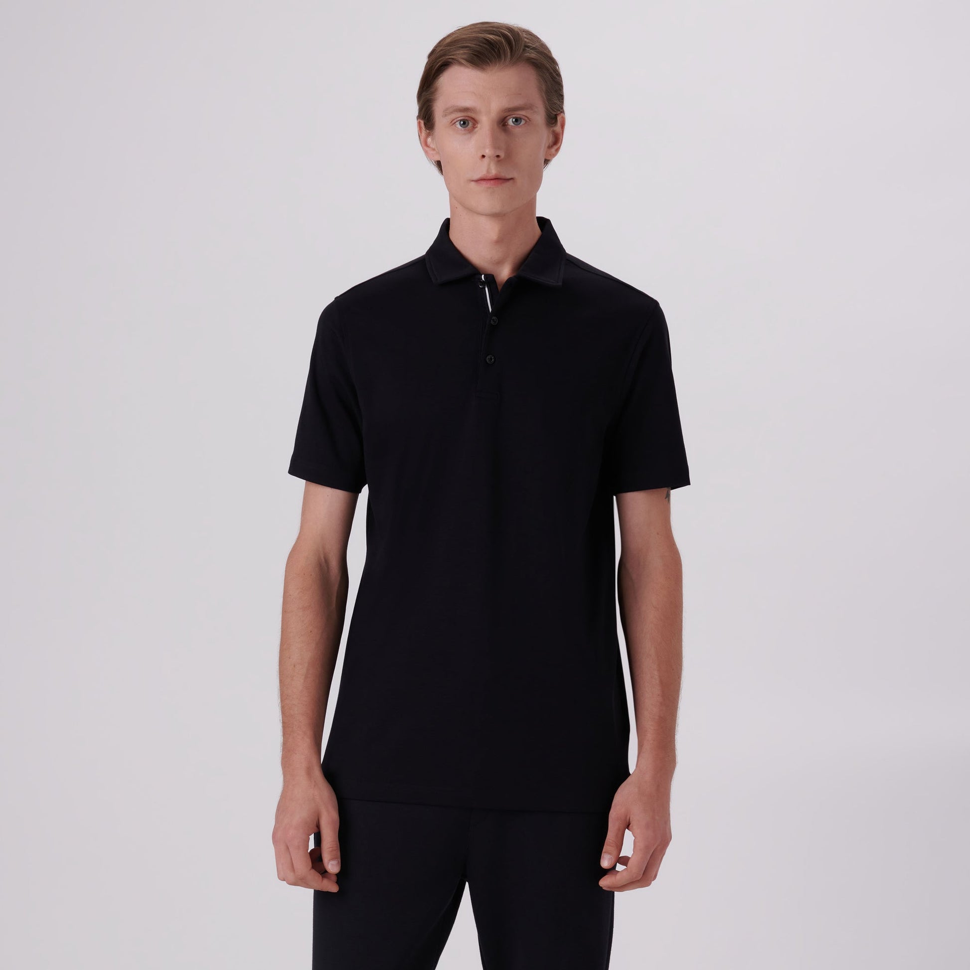 Bugatchi Hendrix Solid Polo Shirt Black