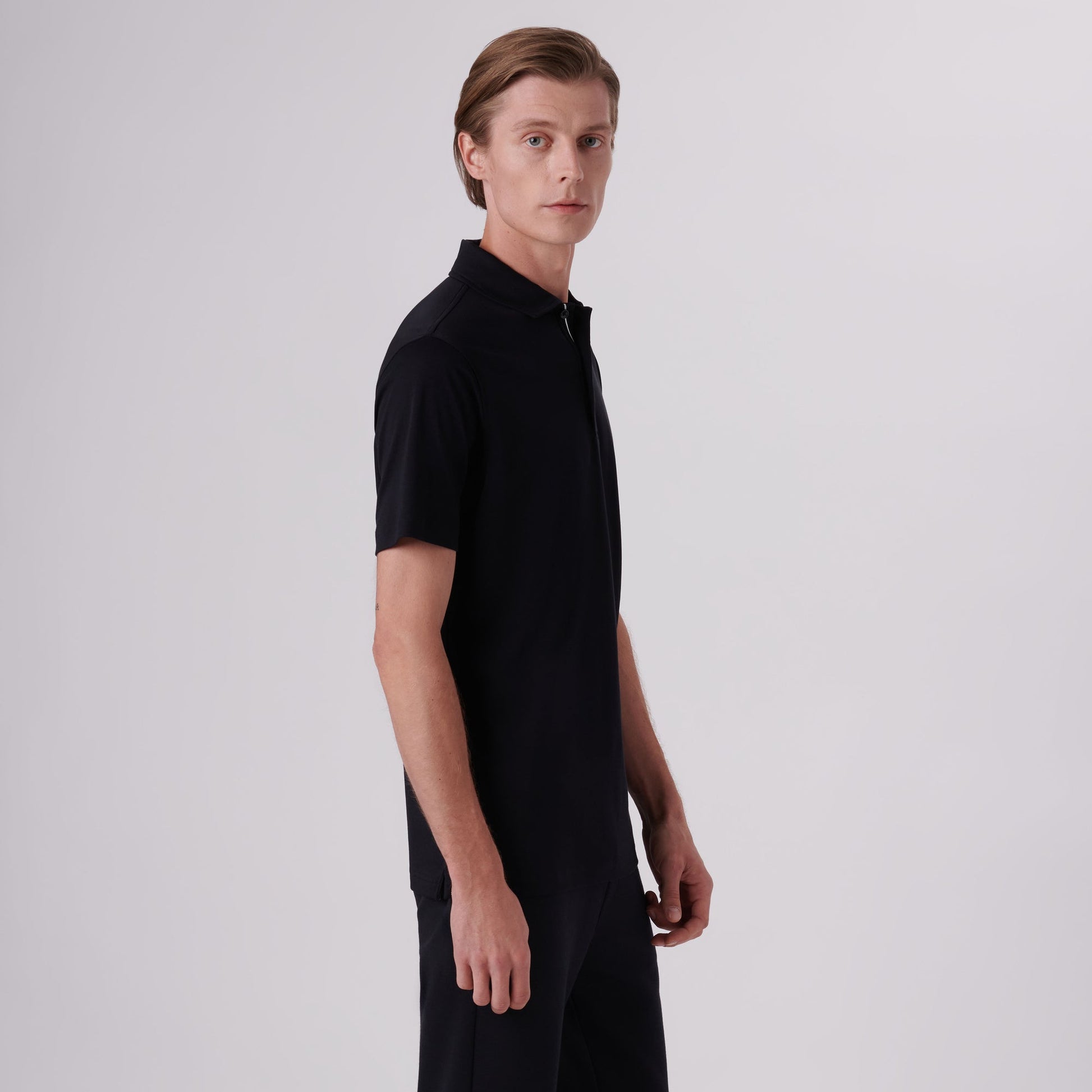 Bugatchi Hendrix Solid Polo Shirt Black