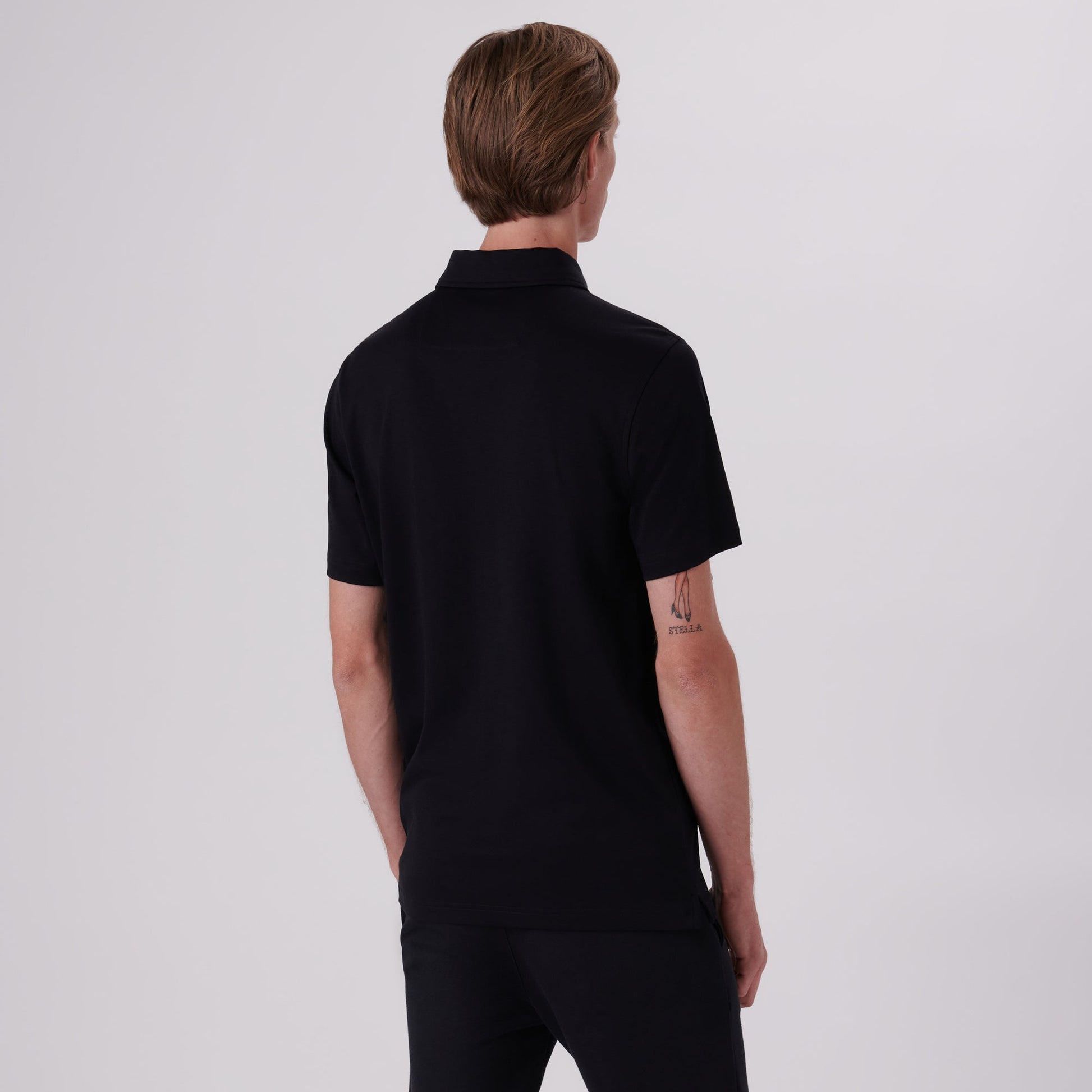Bugatchi Hendrix Solid Polo Shirt Black