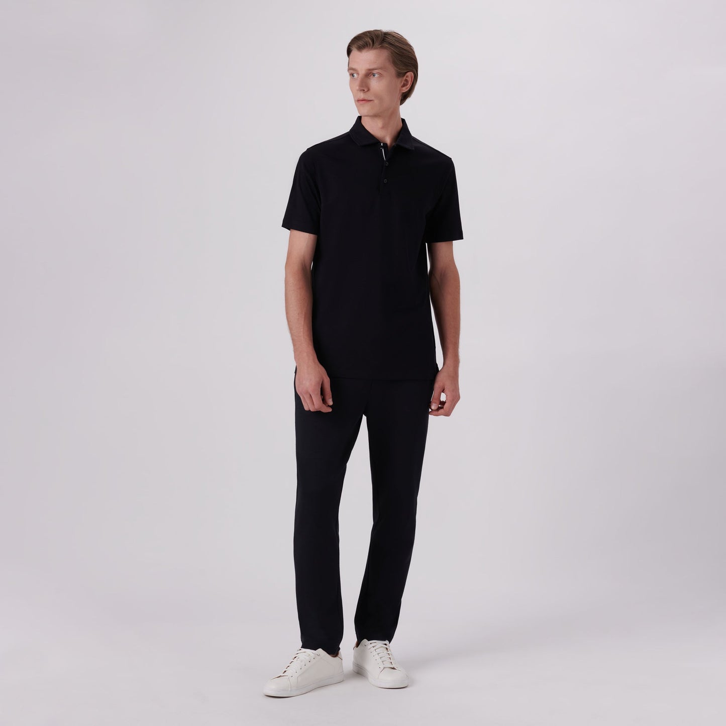 Bugatchi Hendrix Solid Polo Shirt Black