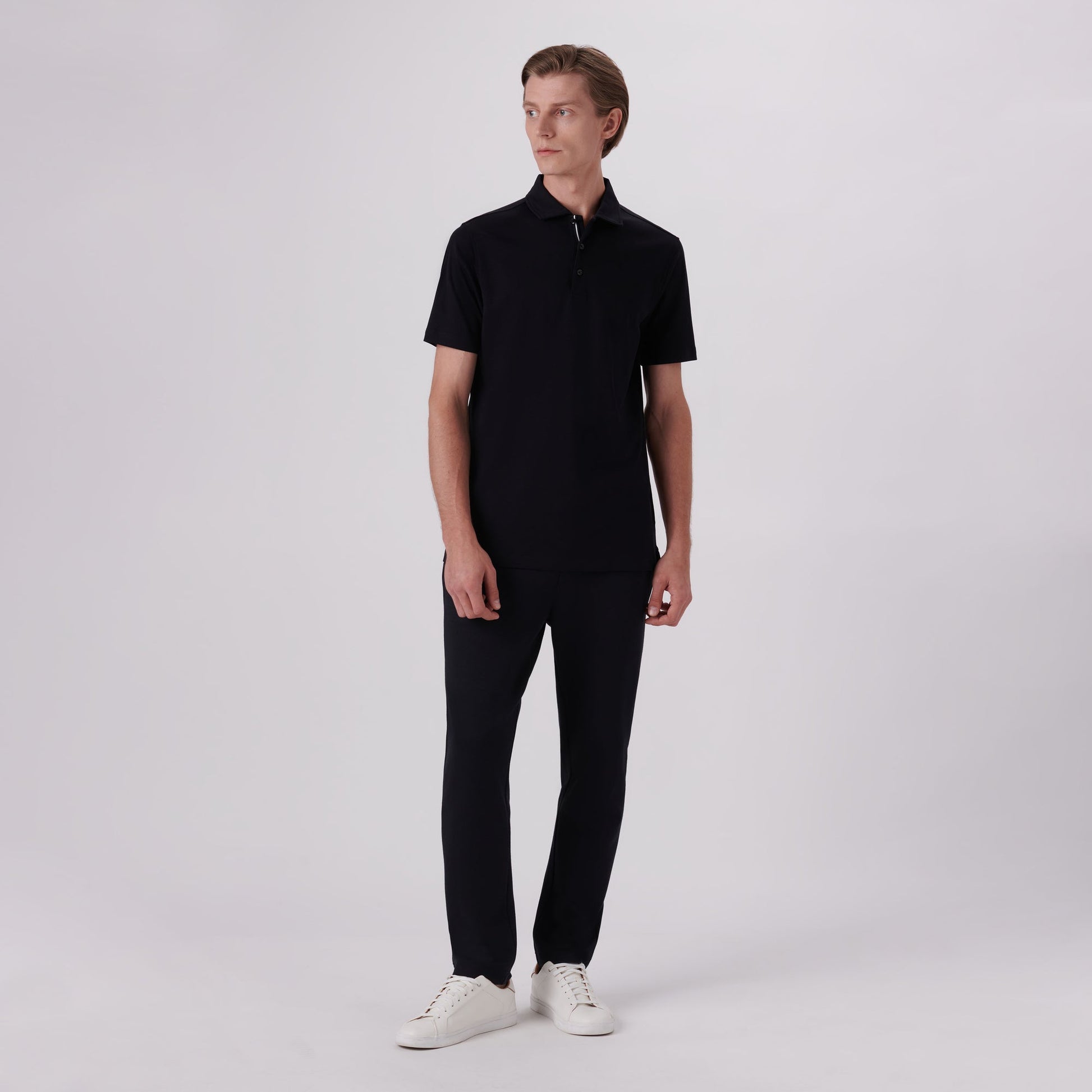 Bugatchi Hendrix Solid Polo Shirt Black