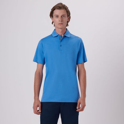 Bugatchi Hendrix Solid Polo Shirt Classic Blue