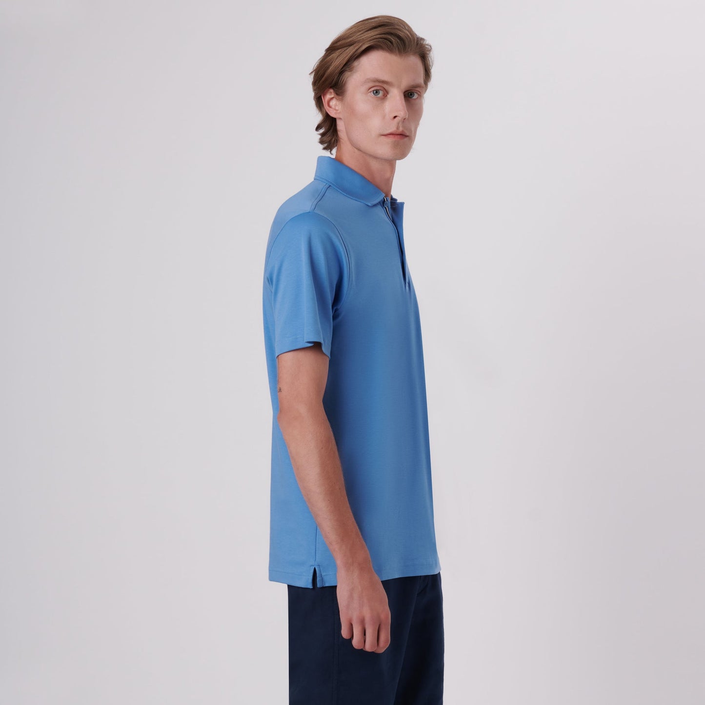 Bugatchi Hendrix Solid Polo Shirt Classic Blue