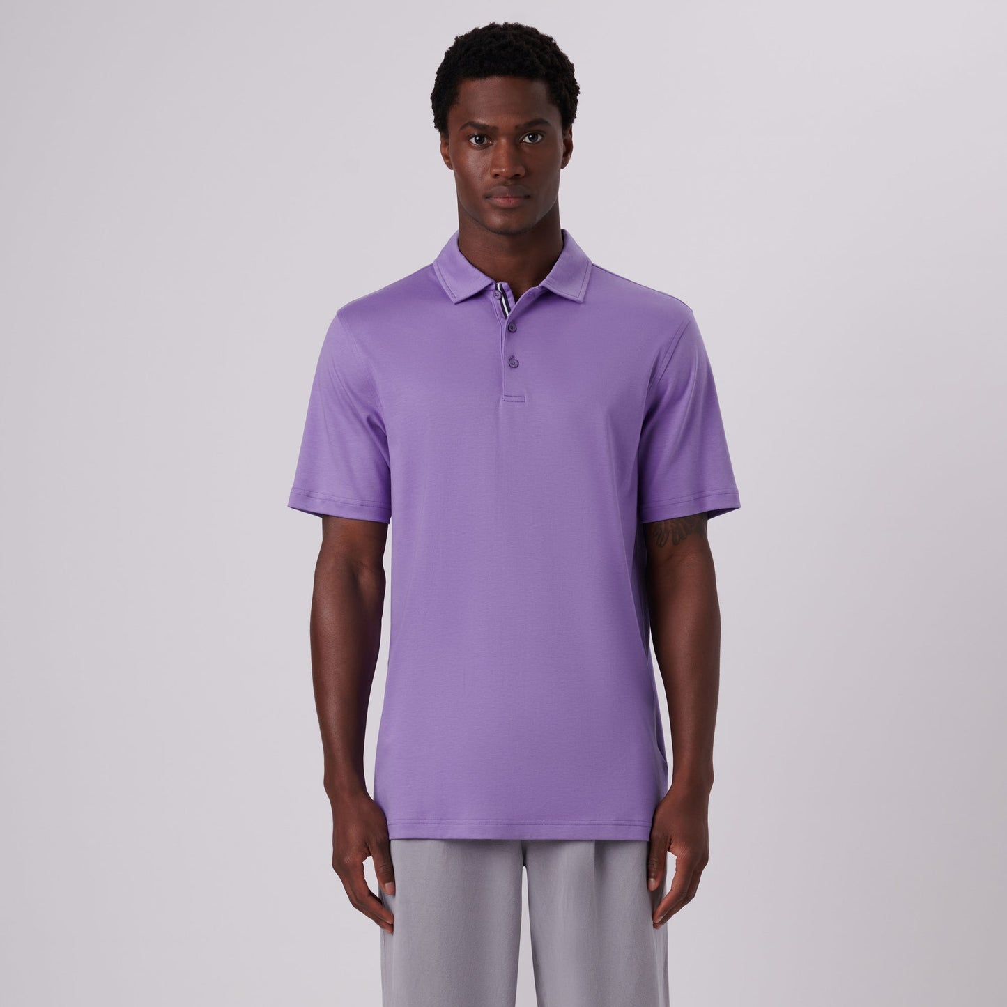 Bugatchi Hendrix Solid Polo Shirt Lavender