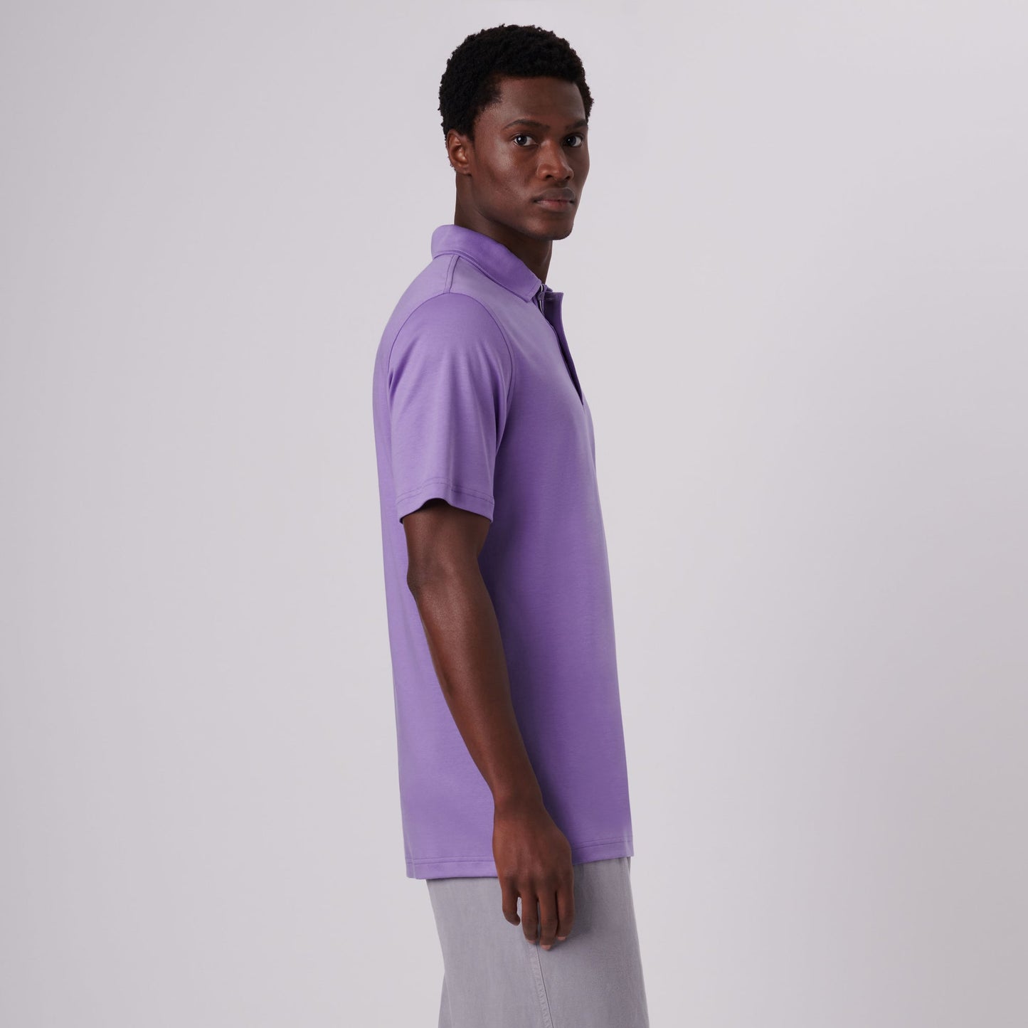 Bugatchi Hendrix Solid Polo Shirt Lavender