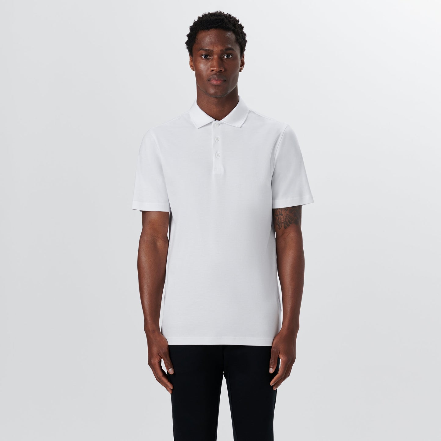 Bugatchi Hendrix Solid Polo Shirt White