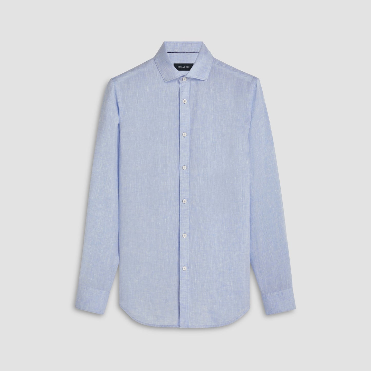 Bugatchi Axel Solid Linen Shirt Sky