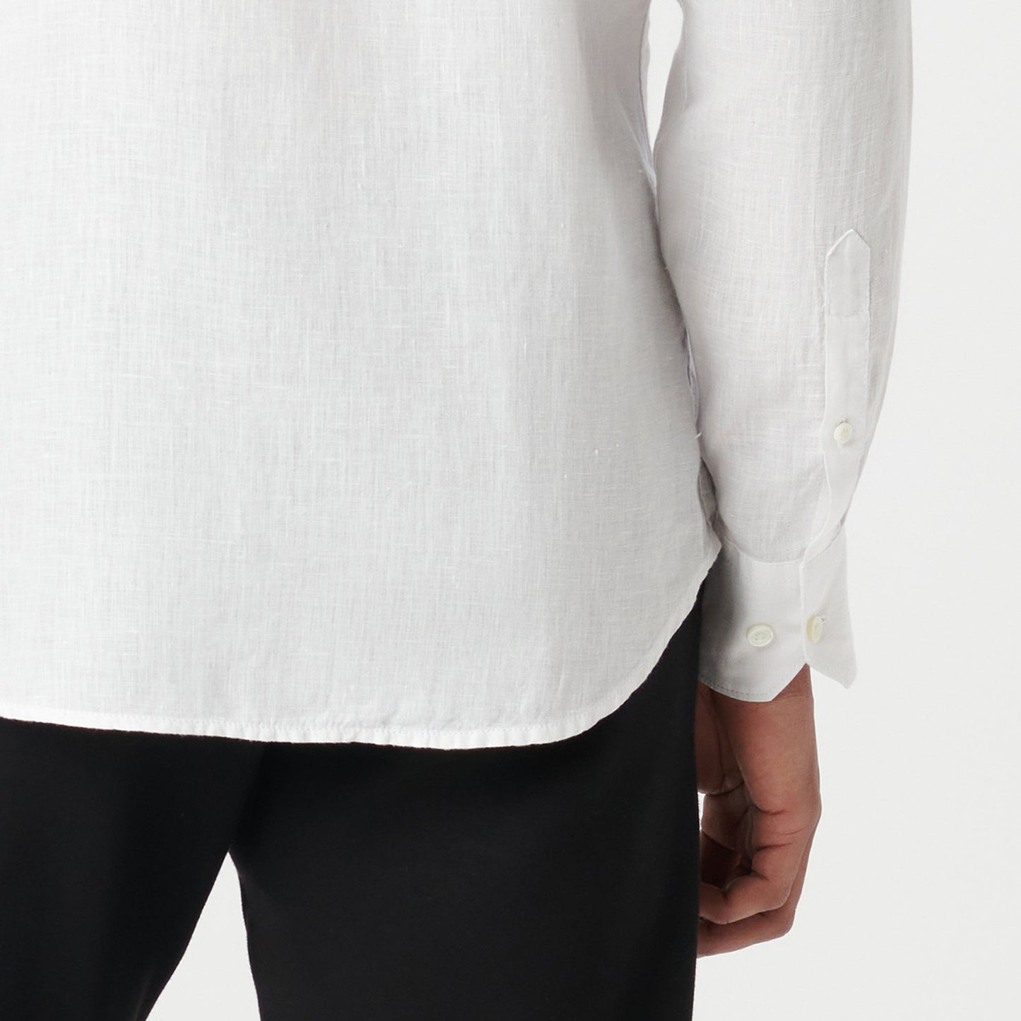 Bugatchi Axel Solid Linen Shirt White