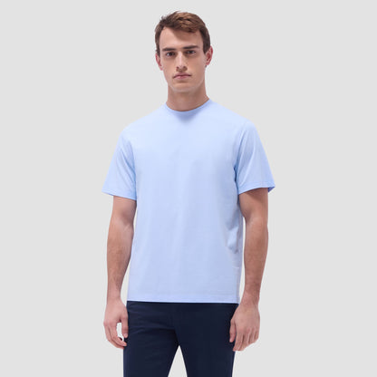 Bugatchi Rufus Solid OoohCotton® Crew Neck T-Shirt Sky