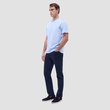 Bugatchi Rufus Solid OoohCotton® Crew Neck T-Shirt Sky