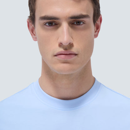 Bugatchi Rufus Solid OoohCotton® Crew Neck T-Shirt Sky