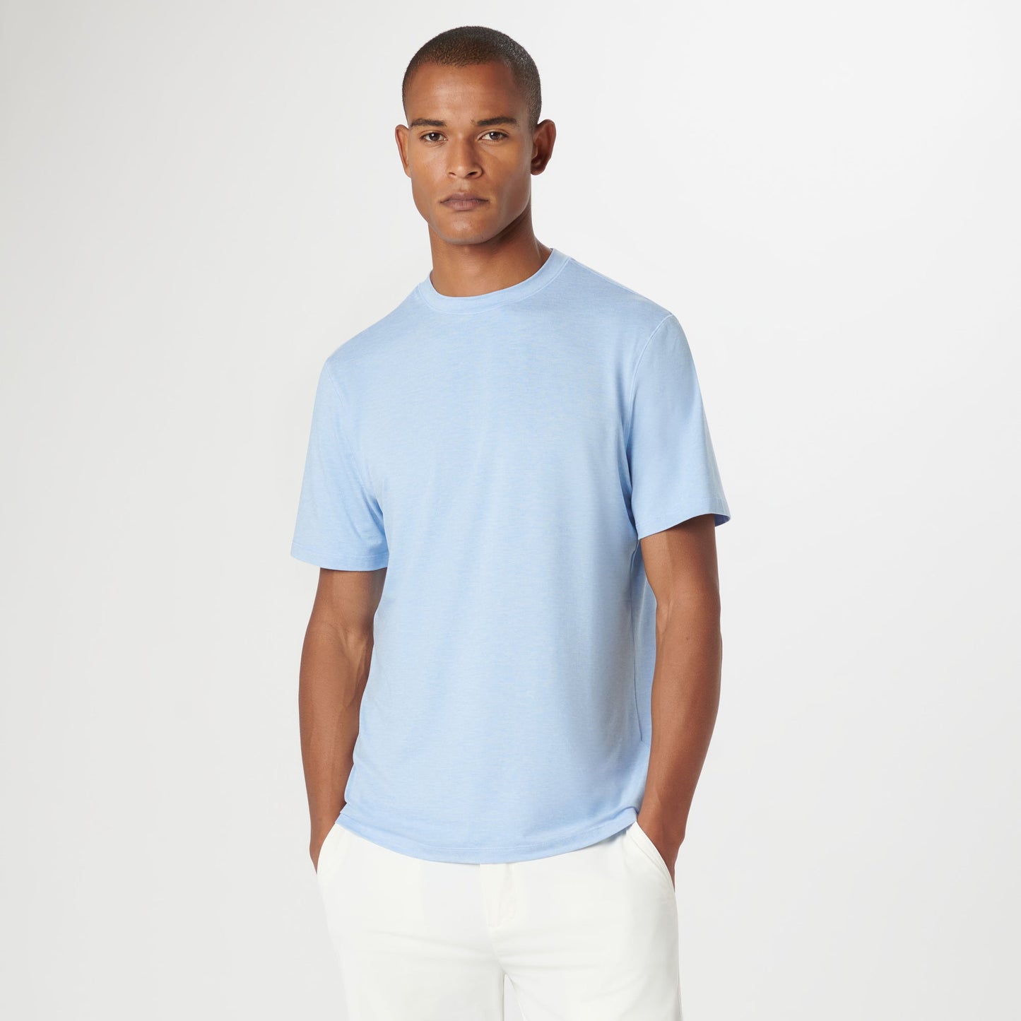 Bugatchi UV50 Performance T-Shirt Sky