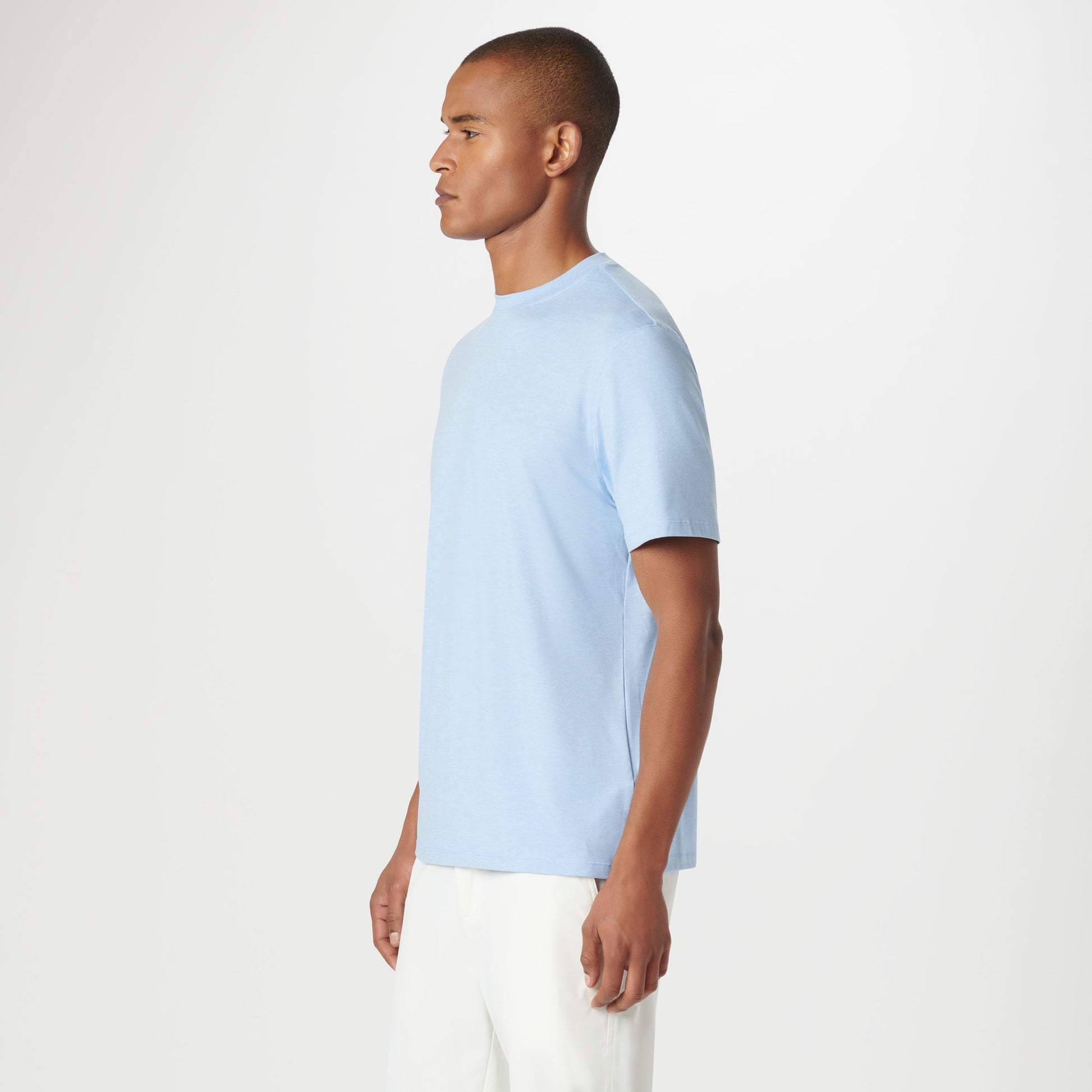 Bugatchi UV50 Performance T-Shirt Sky