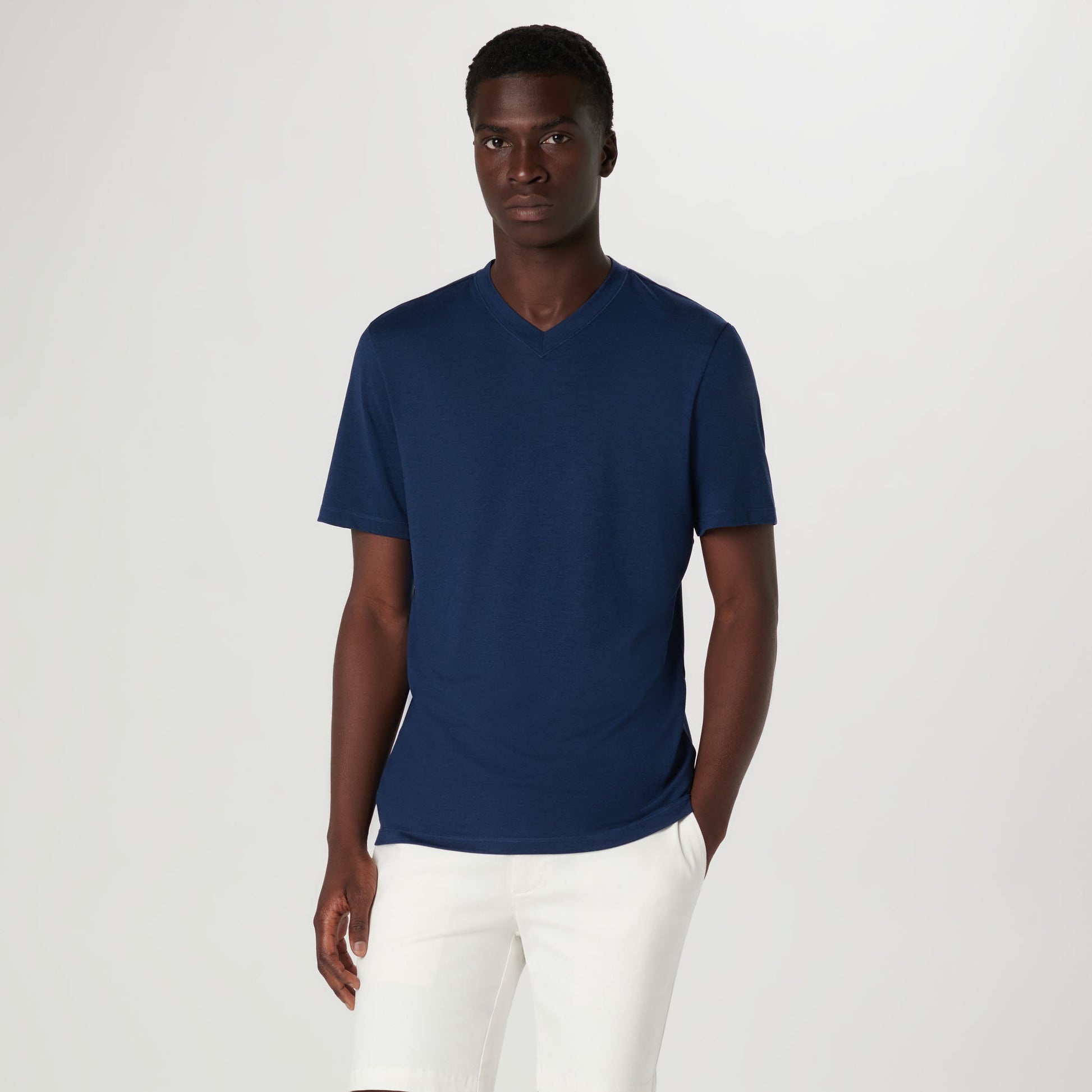 Bugatchi UV50 Performance T-Shirt Navy
