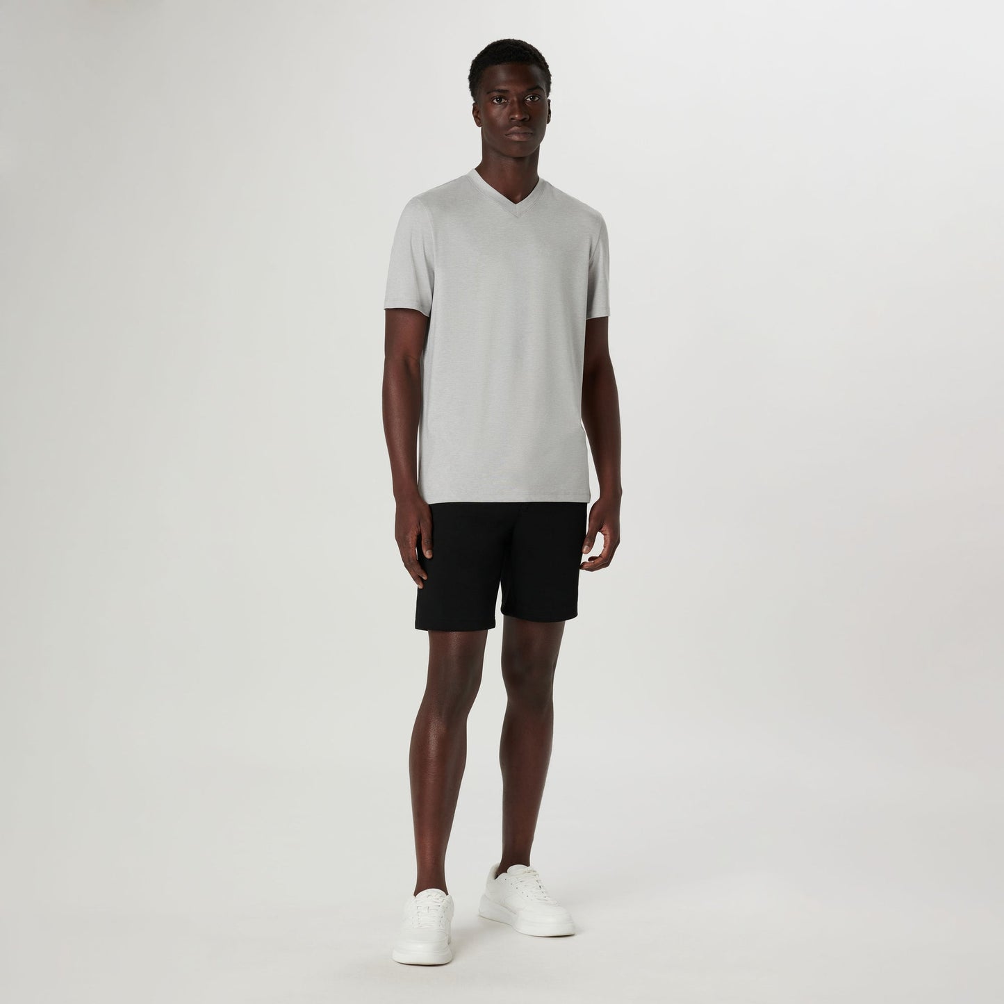 Bugatchi UV50 Performance T-Shirt Platinum