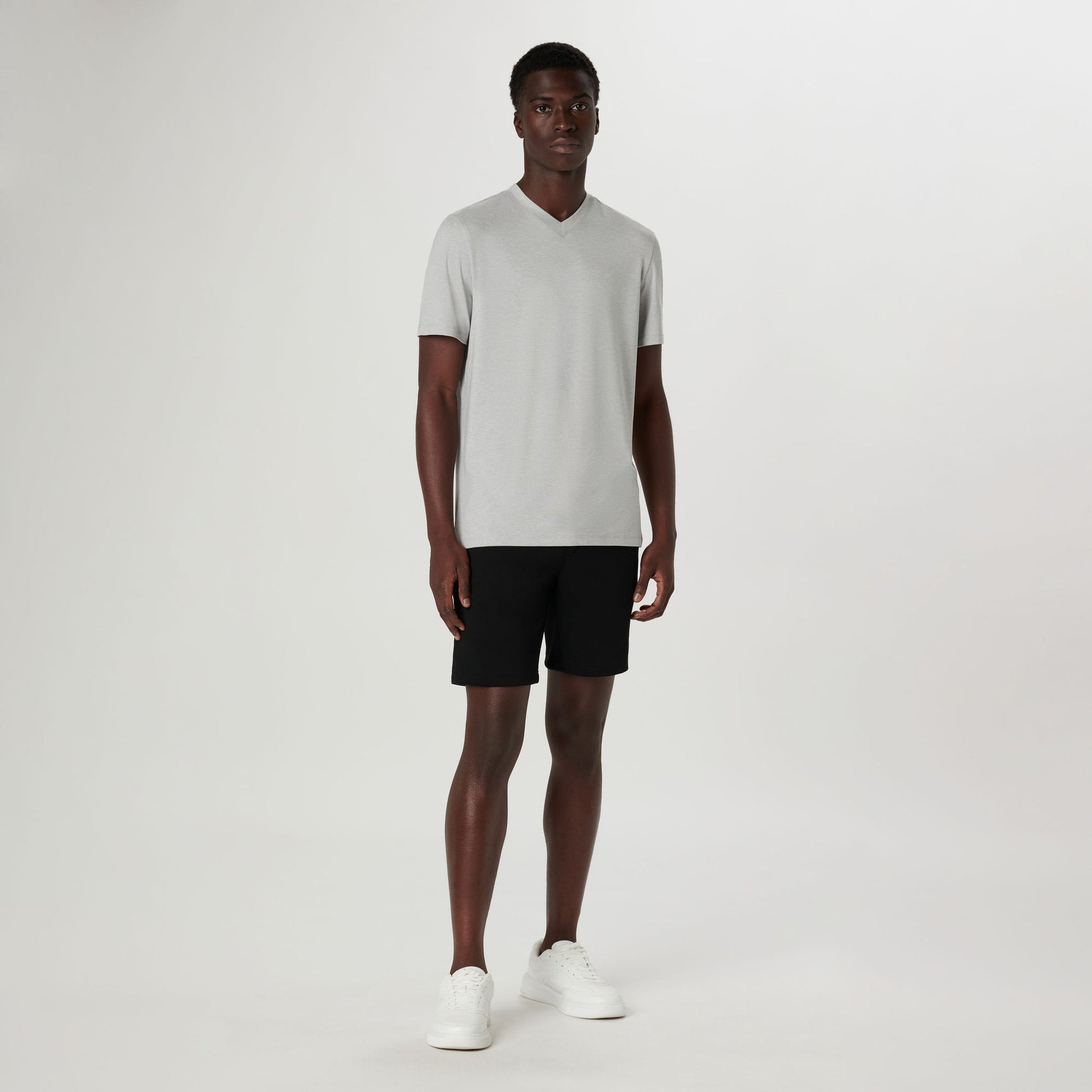 Bugatchi UV50 Performance T-Shirt Platinum
