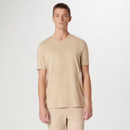 Bugatchi UV50 Performance T-Shirt Sand