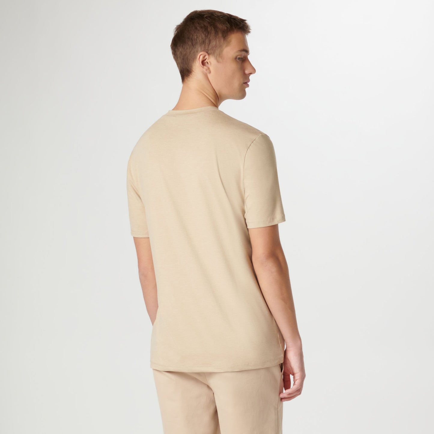 Bugatchi UV50 Performance T-Shirt Sand