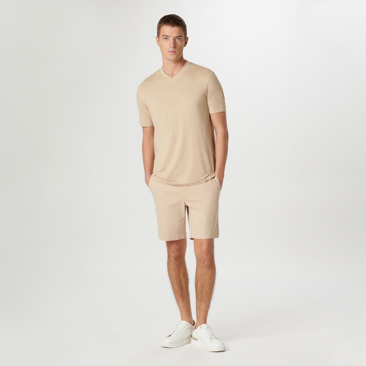 Bugatchi UV50 Performance T-Shirt Sand