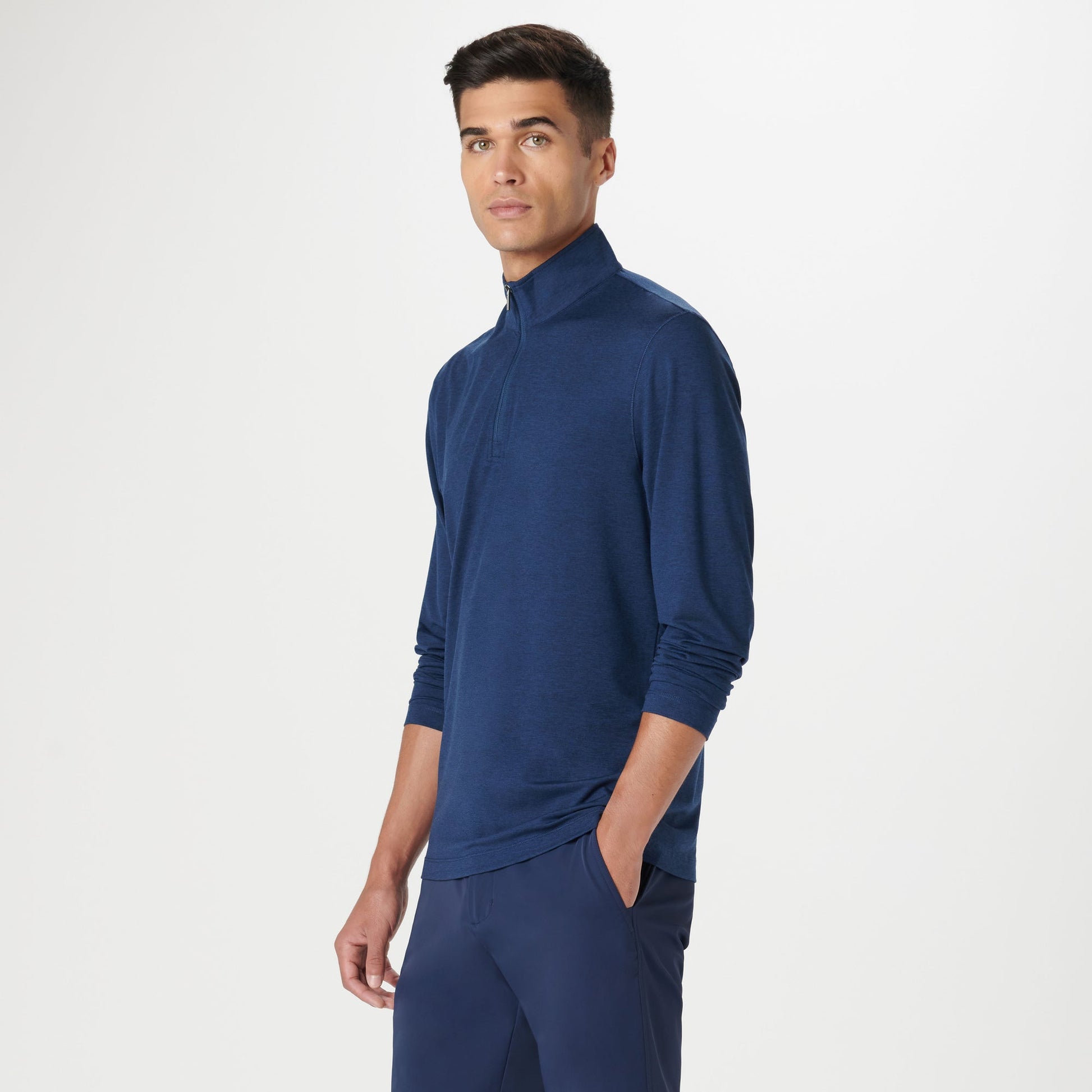Bugatchi UV50 Performance Pullover Navy