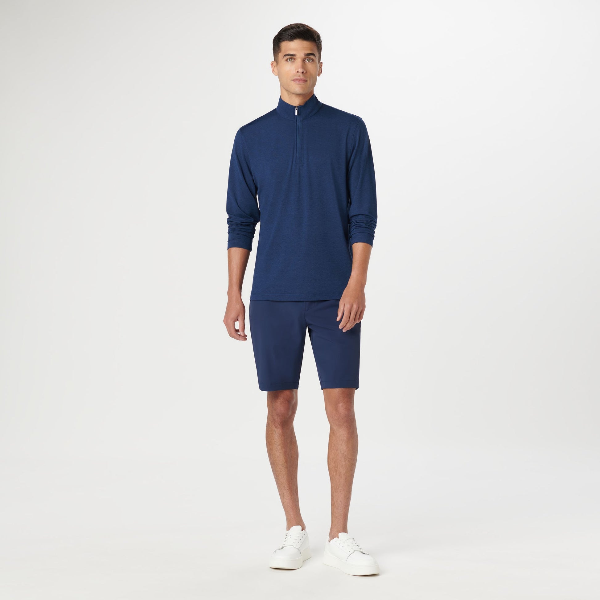 Bugatchi UV50 Performance Pullover Navy
