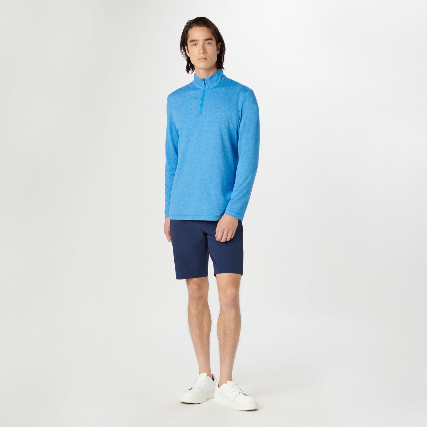 Bugatchi UV50 Performance Pullover Ocean