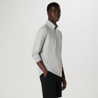 Bugatchi UV50 Performance Pullover Platinum
