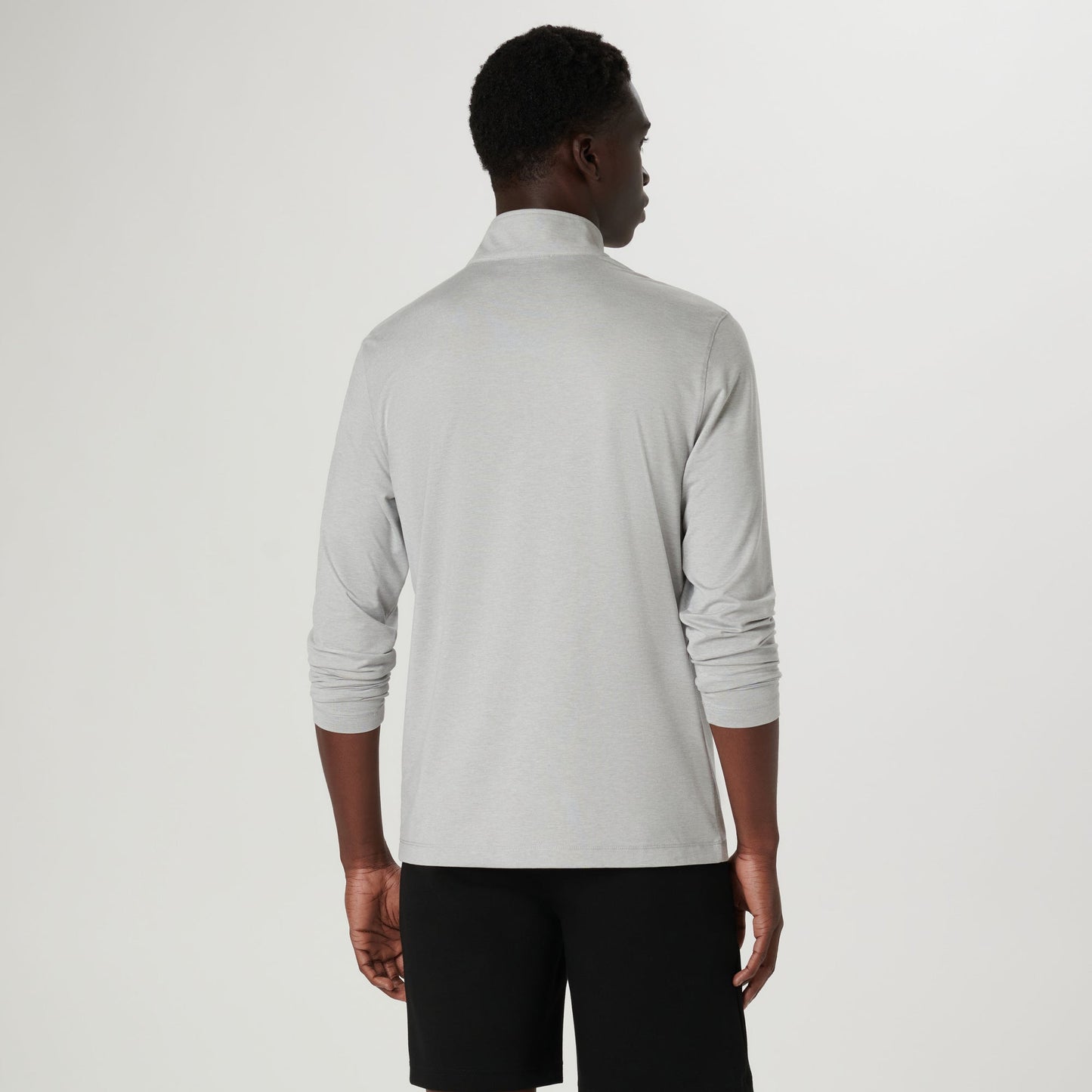 Bugatchi UV50 Performance Pullover Platinum