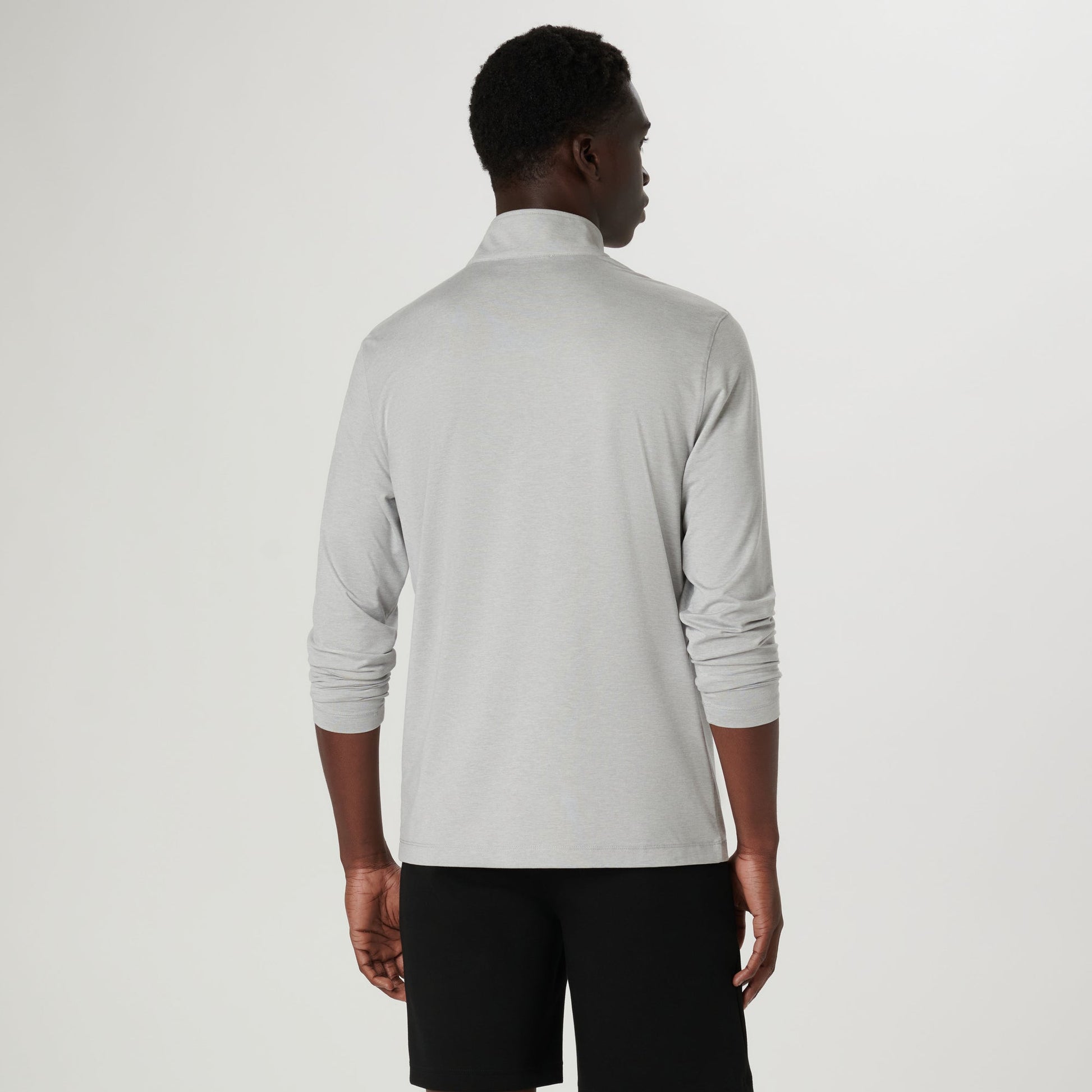 Bugatchi UV50 Performance Pullover Platinum