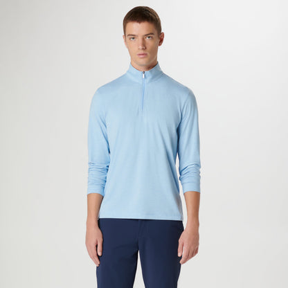 Bugatchi UV50 Performance Pullover Sky