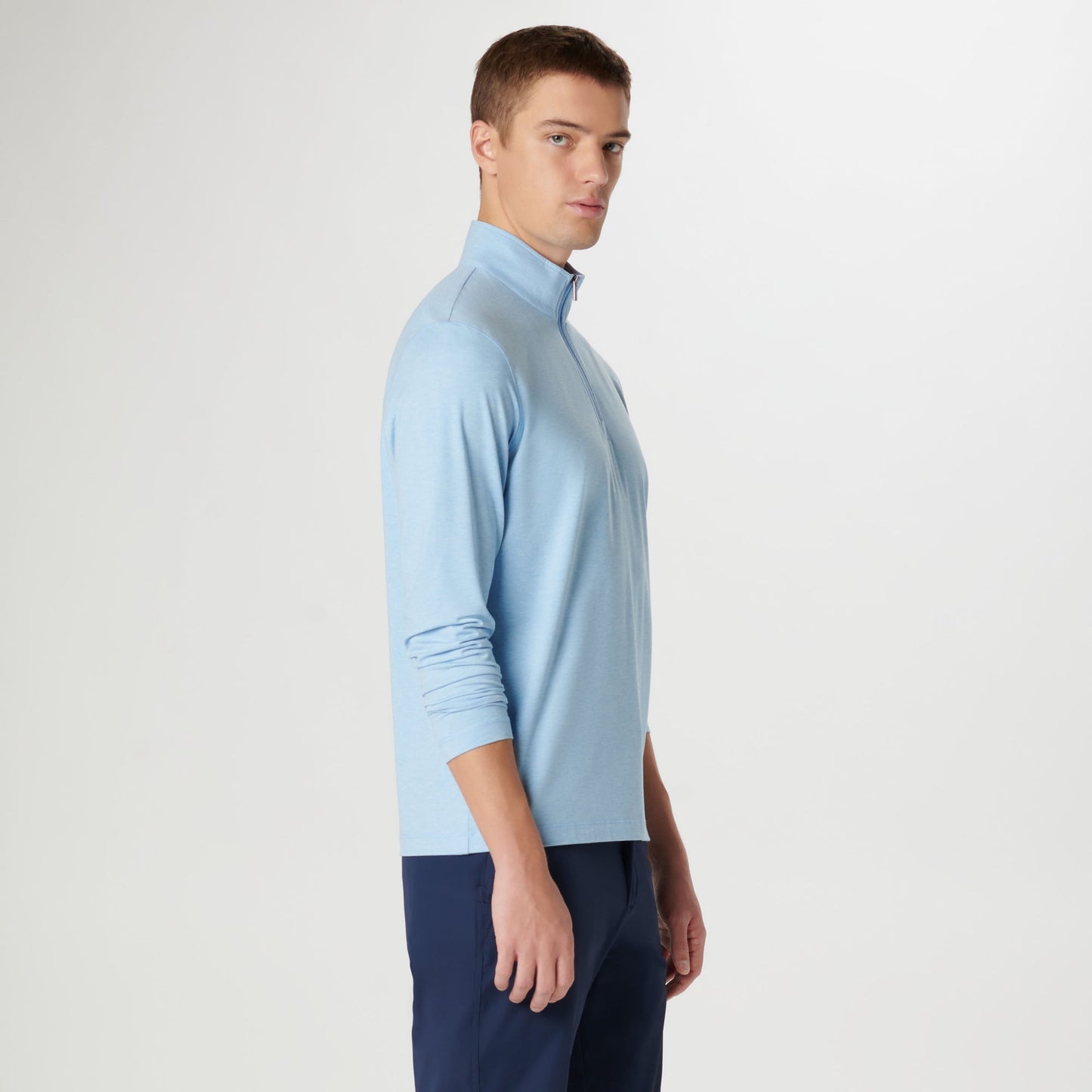 Bugatchi UV50 Performance Pullover Sky