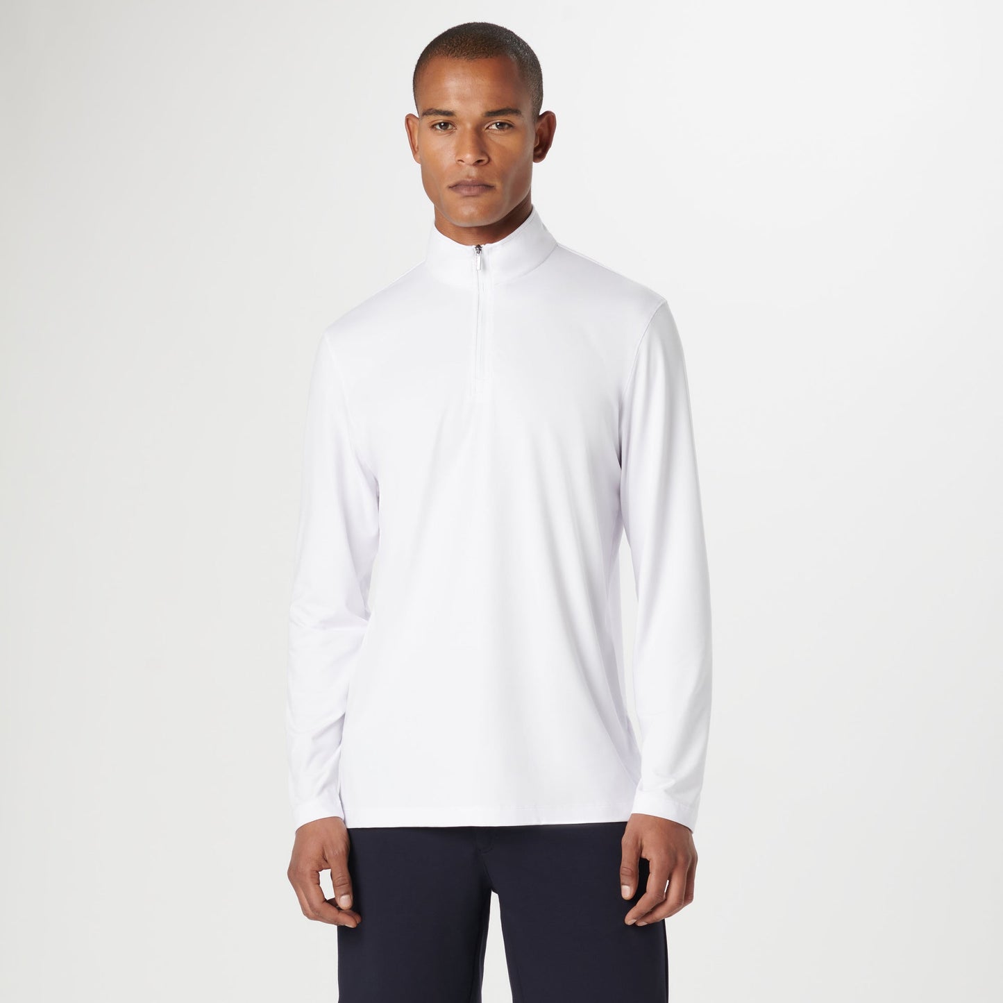 Bugatchi UV50 Performance Pullover White