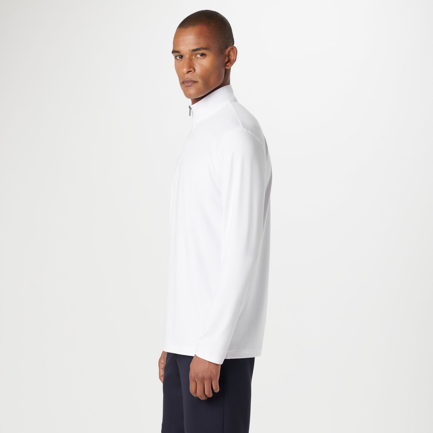 Bugatchi UV50 Performance Pullover White