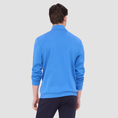 Bugatchi Beehive Quarter-Zip Pullover Classic Blue