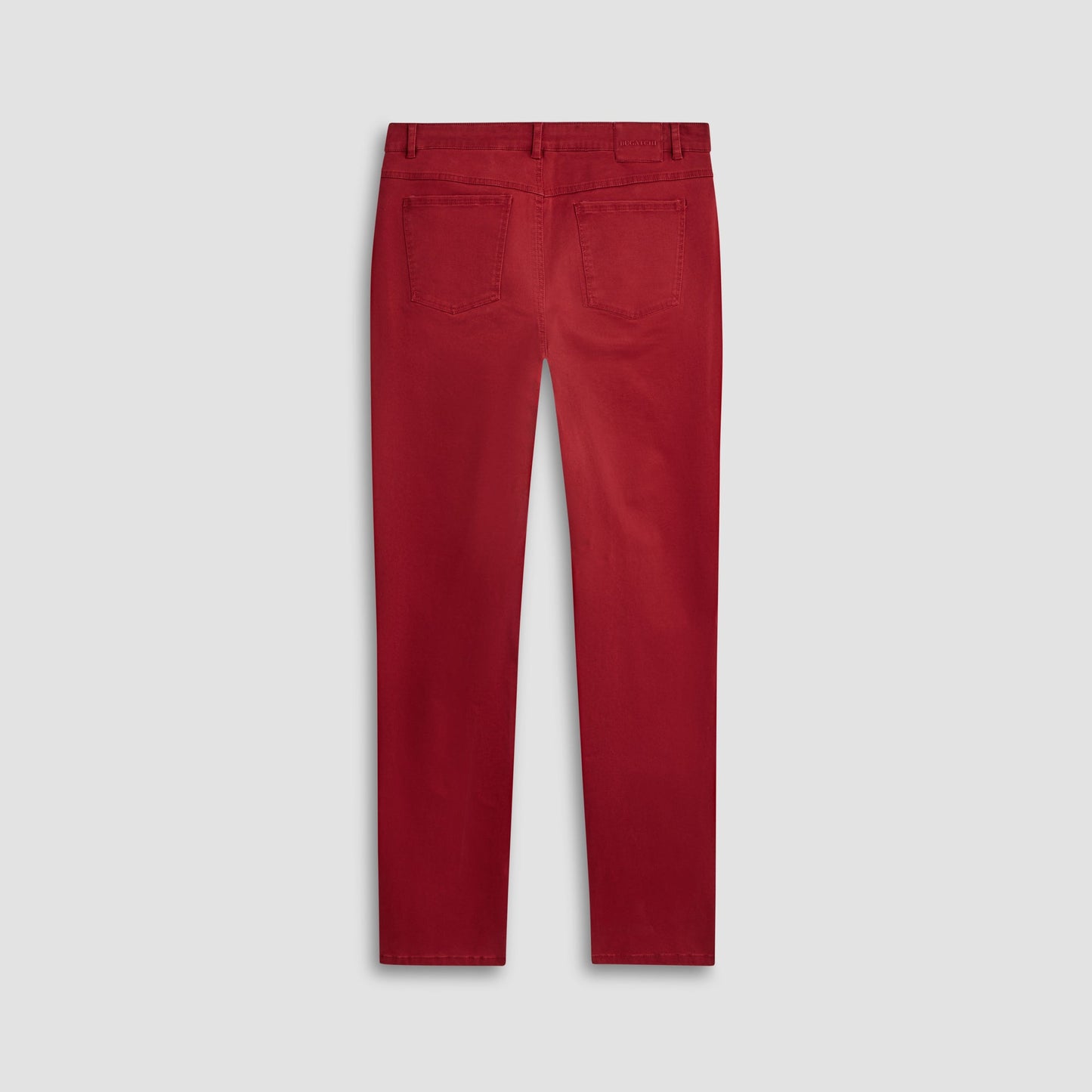 Bugatchi Preston Micro Basketweave Printed Five-Pocket Pants Ruby