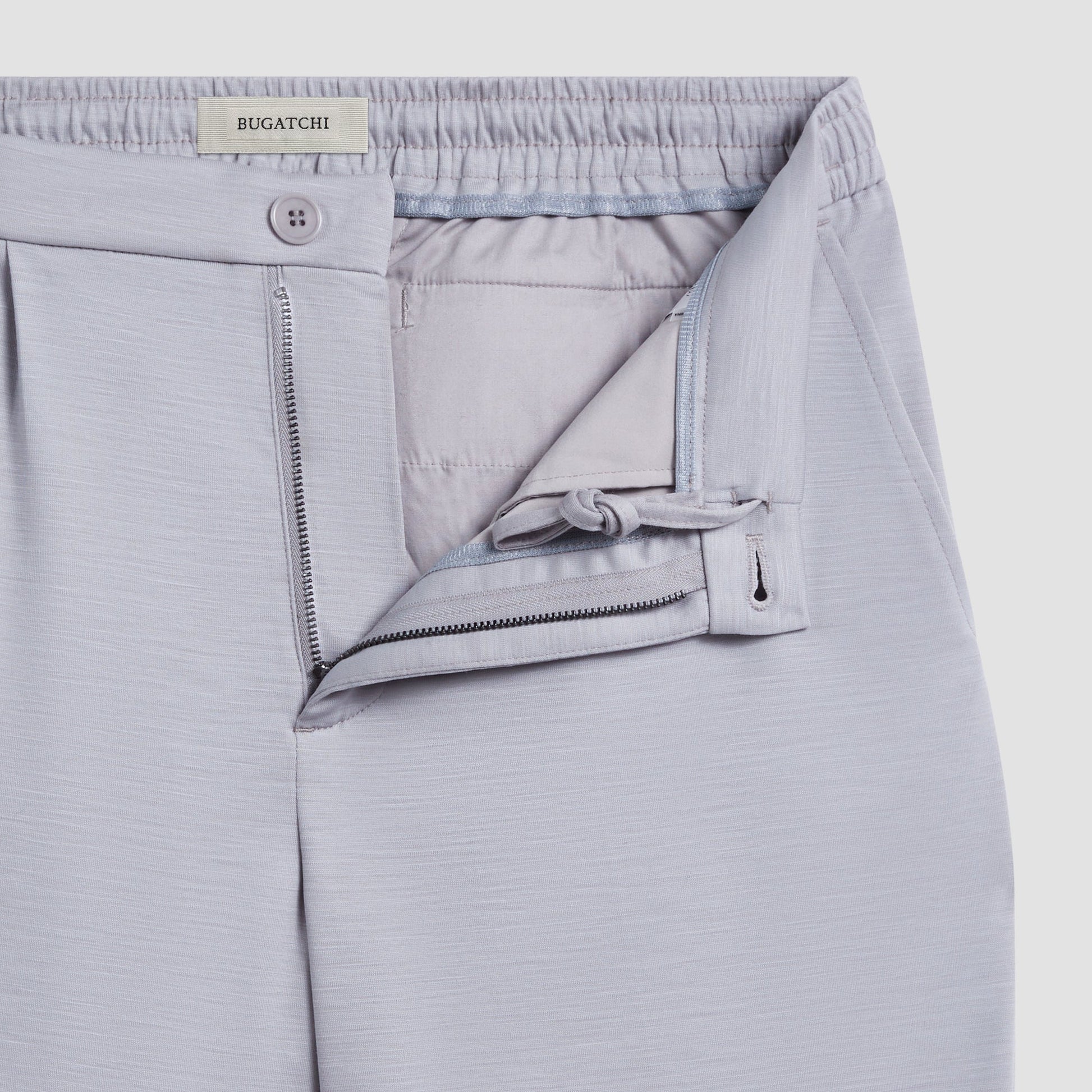 Bugatchi Performance Knit Dress Pants Platinum