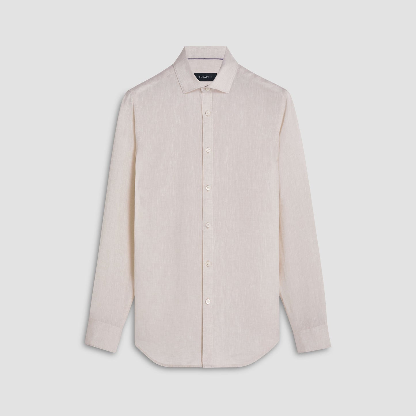 Bugatchi Axel Solid Linen Shirt Sand