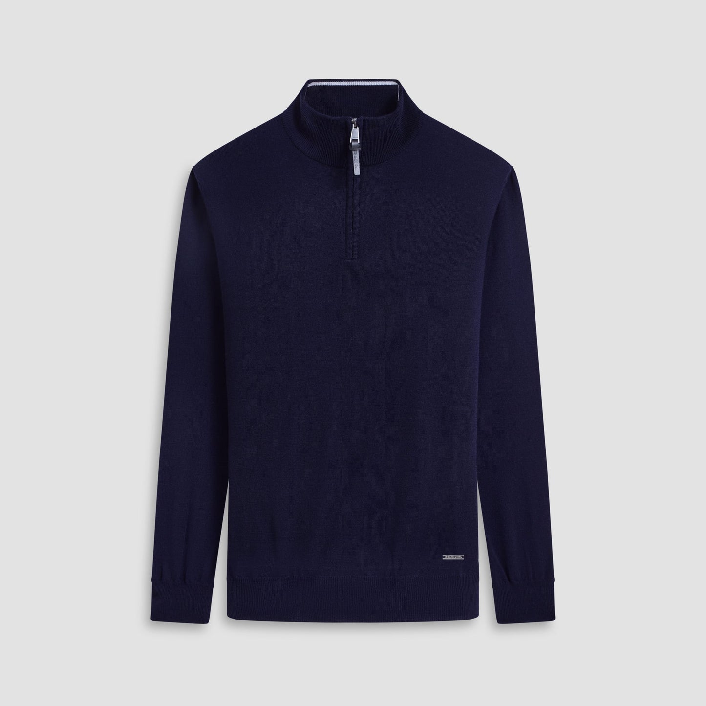 Bugatchi Spencer Quarter-Zip Super Merino™ Sweater Navy