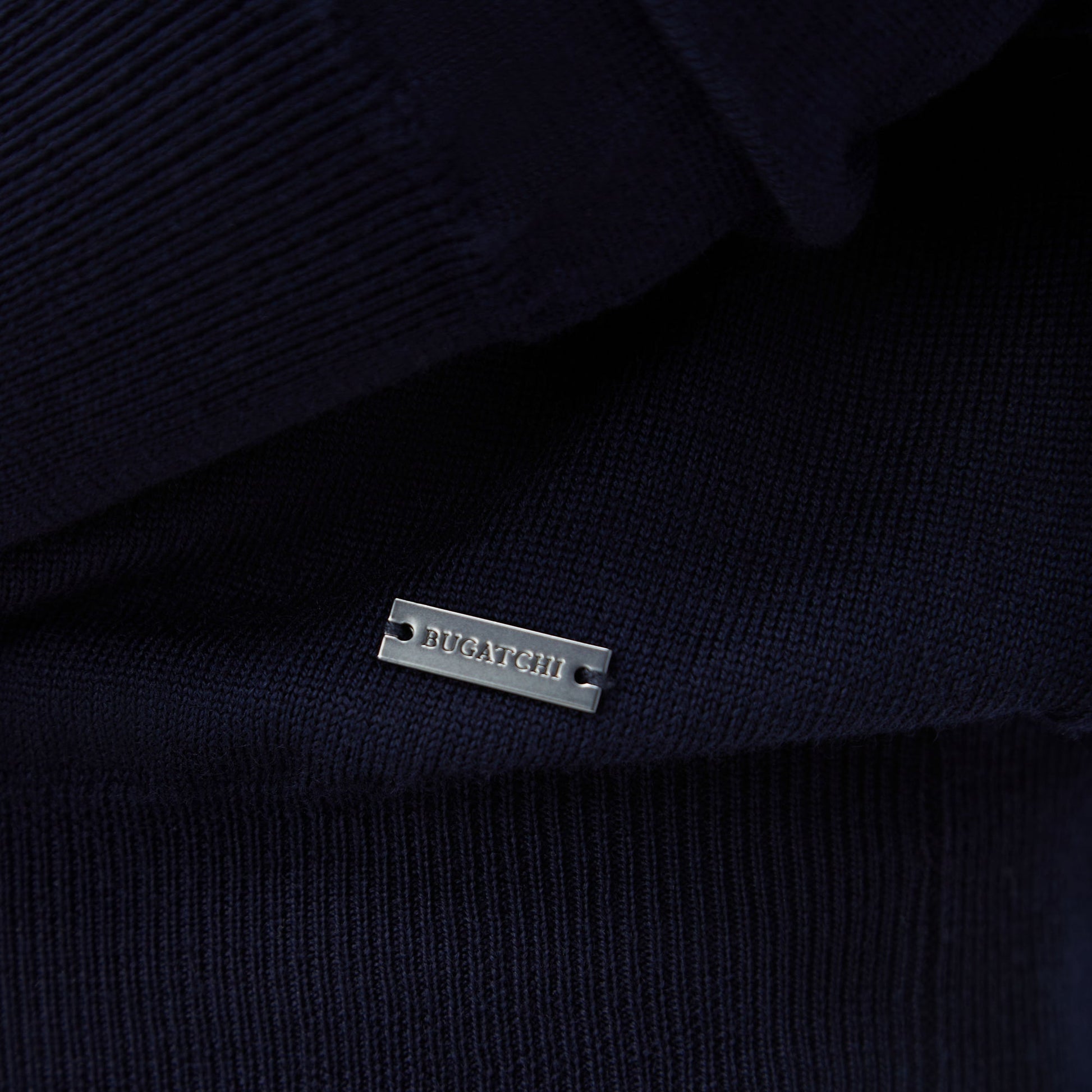 Bugatchi Spencer Quarter-Zip Super Merino™ Sweater Navy