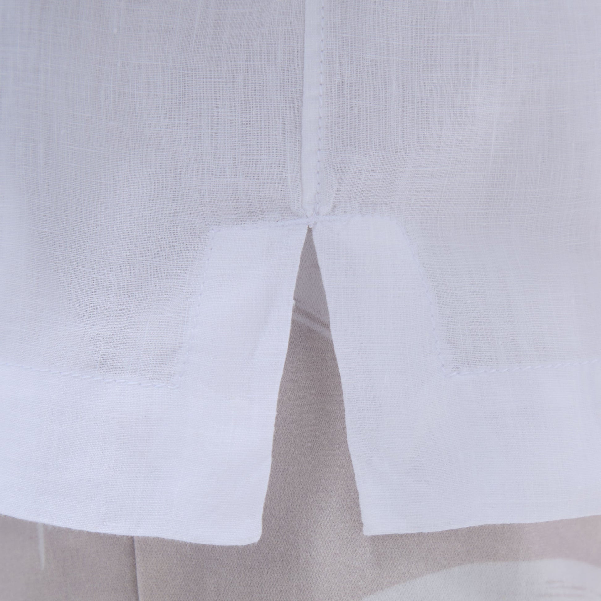 Bugatchi Jackson Solid Linen Camp Shirt White