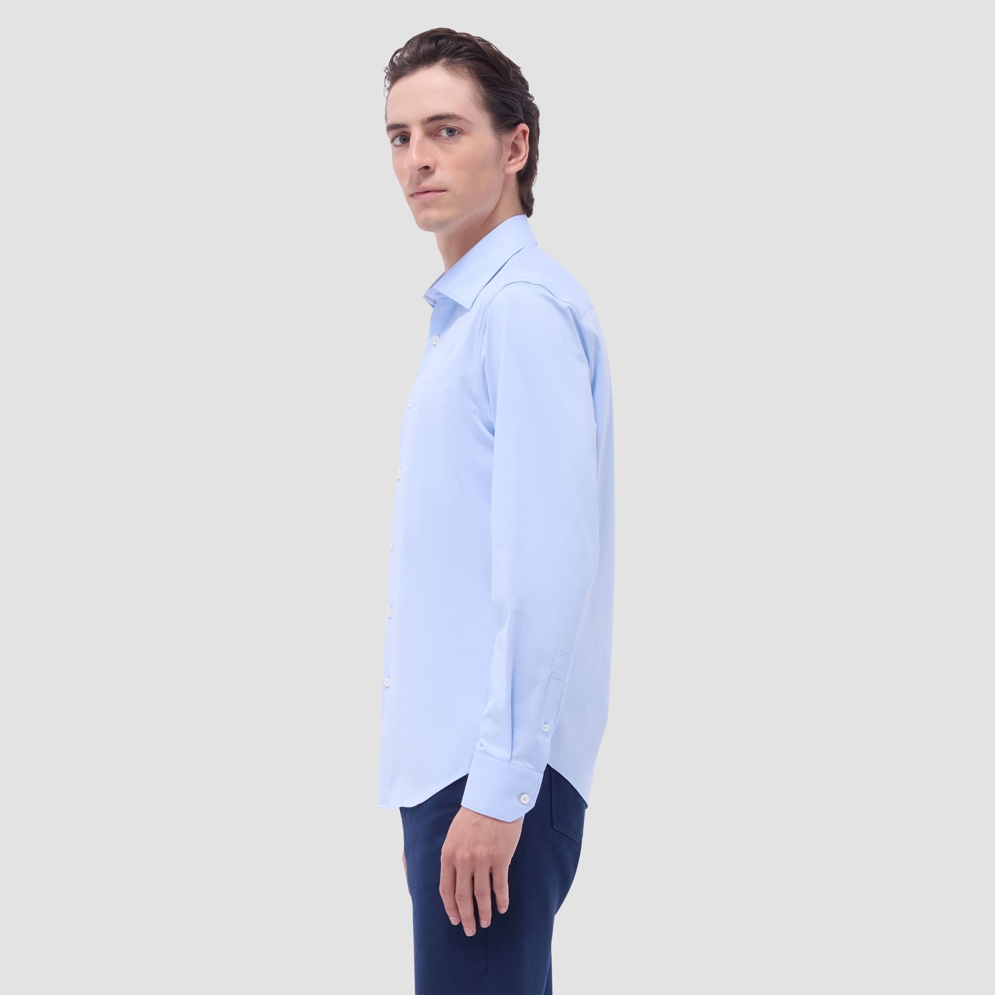 Bugatchi James Solid OoohCotton® Shirt Sky