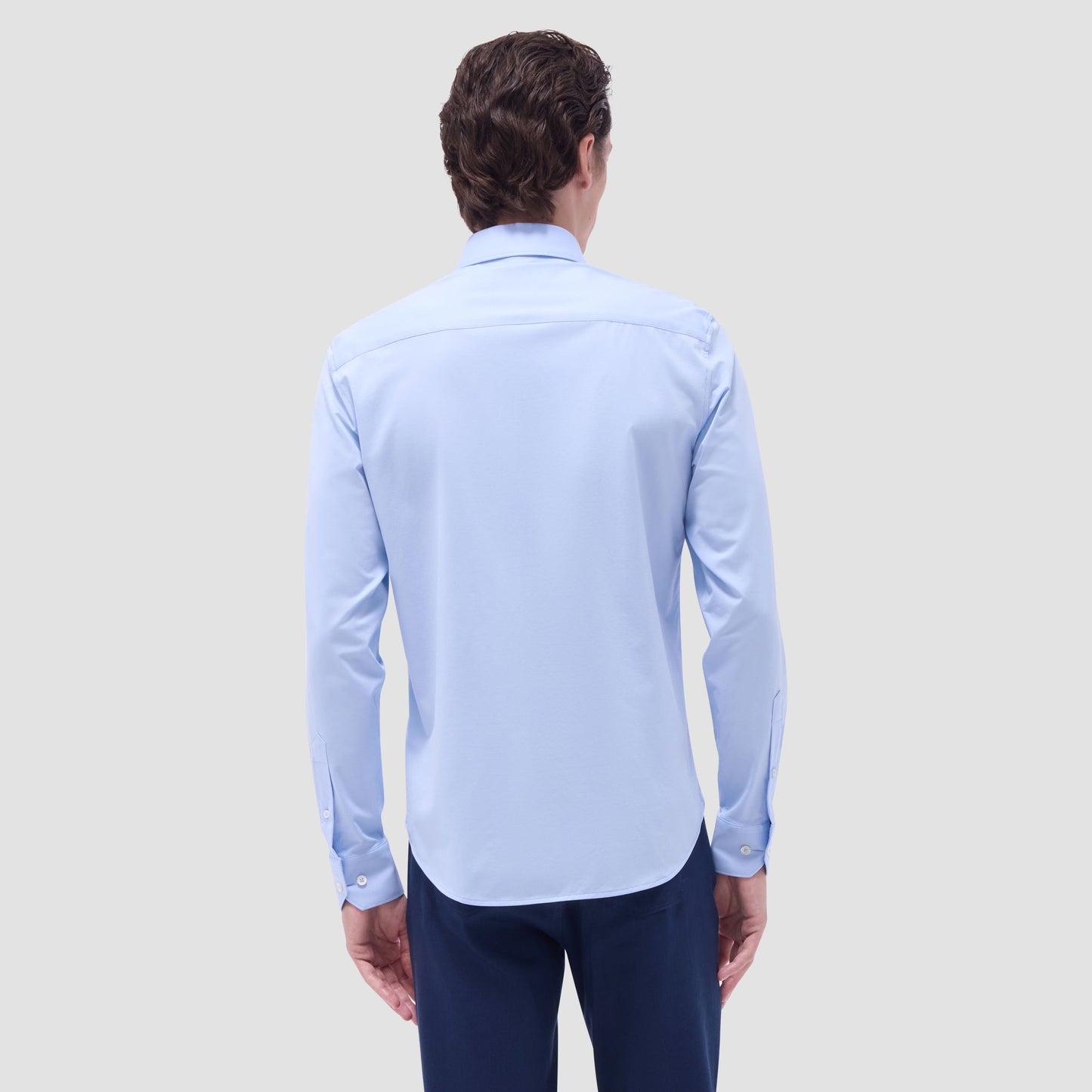 Bugatchi James Solid OoohCotton® Shirt Sky