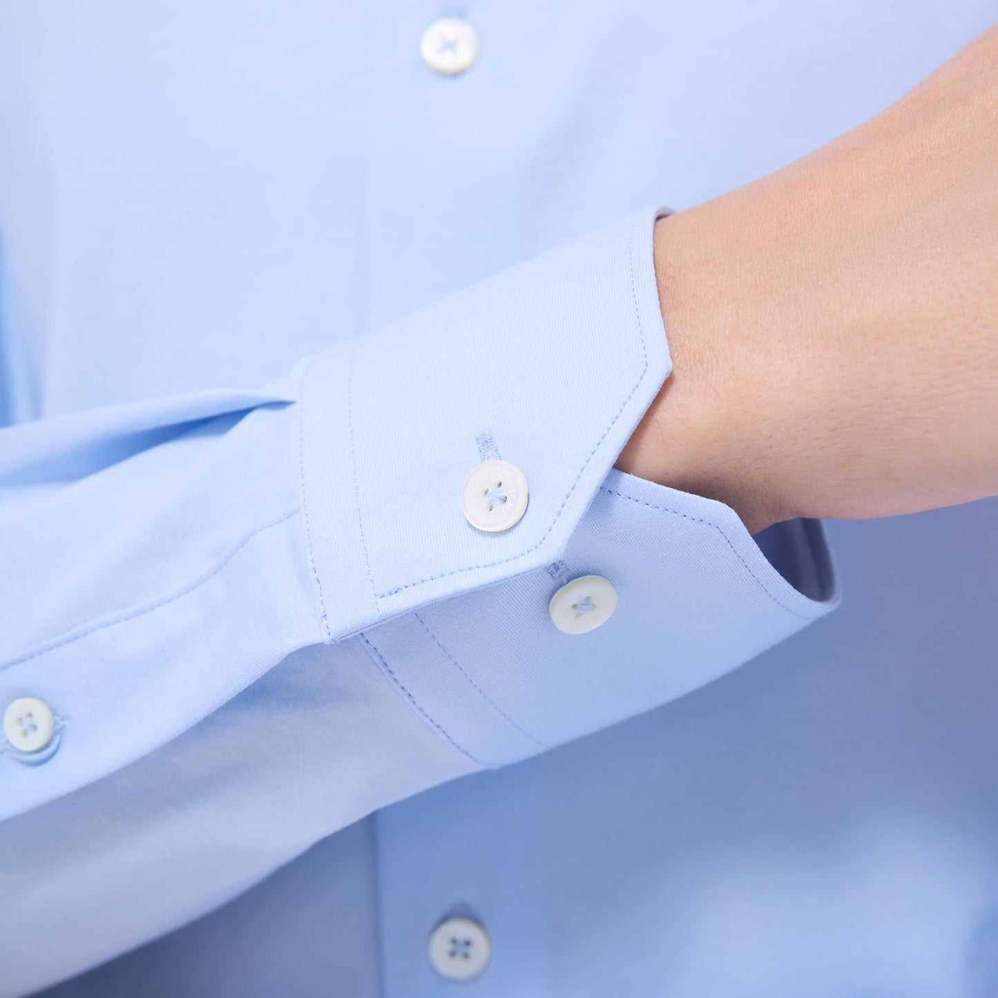 Bugatchi James Solid OoohCotton® Shirt Sky