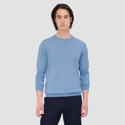 Bugatchi Scott Crew Neck Super Merino™ Sweater Air Blue