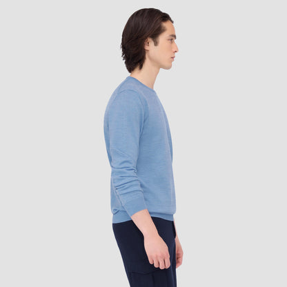 Bugatchi Scott Crew Neck Super Merino™ Sweater Air Blue